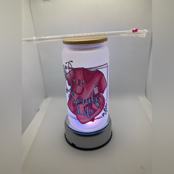 HANDMADE NURSE LIFE 16OZ BEER CAN TUMBLE - Picture 3 of 5